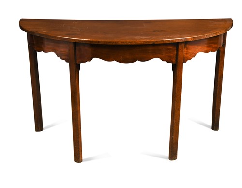 Lot 537 - A George III mahogany demi-lune table