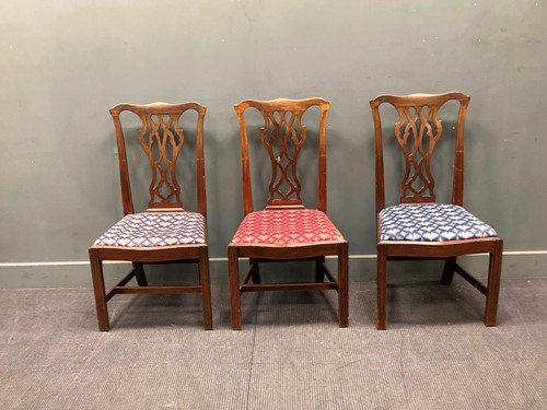 Lot 468 - A set of three George III mahogany dining...