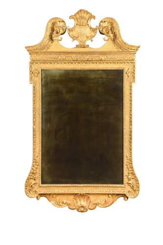 Lot 510 - A George II giltwood wall mirror