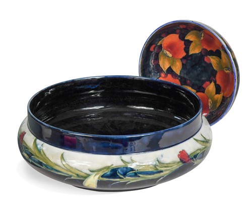 Lot 34 - A small Moorcroft Pomegranate pattern footed bowl, circa 1920