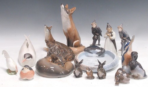 Lot 27 - A collection of various Royal Copenhagen model...