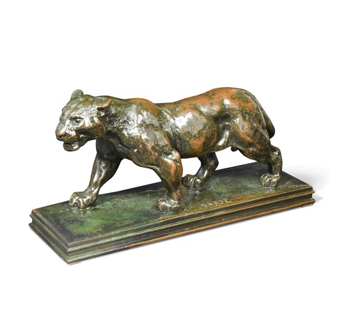 Lot 454 - Antoine-Louis Barye (1796–1875), Jaguar qui Marche No.2, 19th century