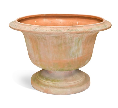 Lot 675 - A large terracotta two-piece planter by Italian Terrace