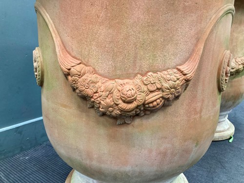 Lot 674 - A pair of large terracotta planters by Italian Terrace