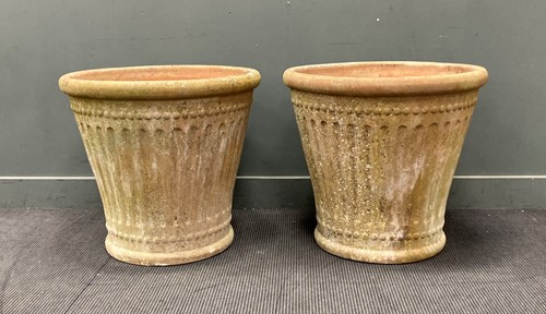 Lot 676 - A pair of large terracotta planters by Italian Terrace