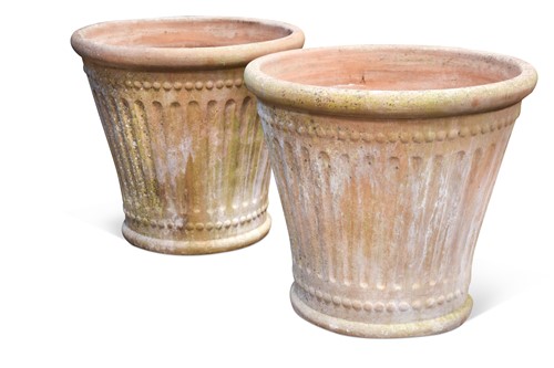 Lot 676 - A pair of large terracotta planters by Italian Terrace