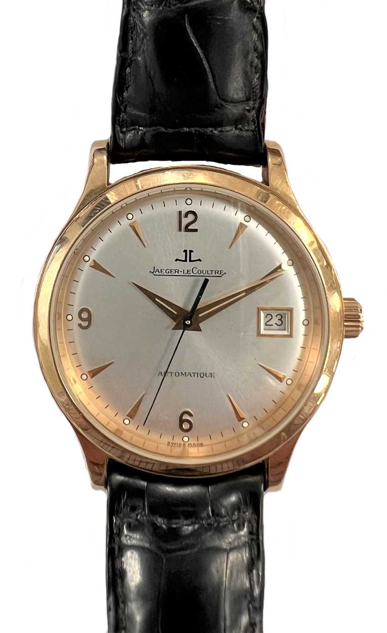 Lot 357 - Jaeger-LeCoultre - An 18ct rose gold 'Master Control' wristwatch