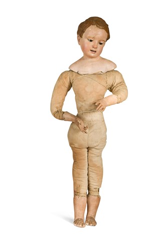 Lot 388 - A Neapolitan crib figure, 18th or early 19th century