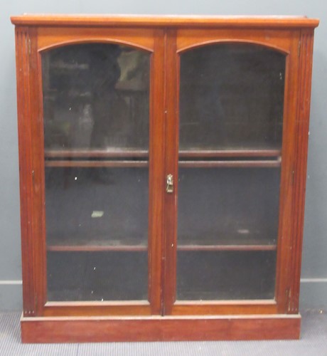 Lot 702 - A Victorian mahogany bookcase (132cm H x 118cm...