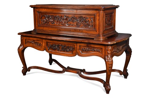 Lot 656 - A fine and large cylinder musical box attributed to Nicole Freres, Swiss, late 19th century