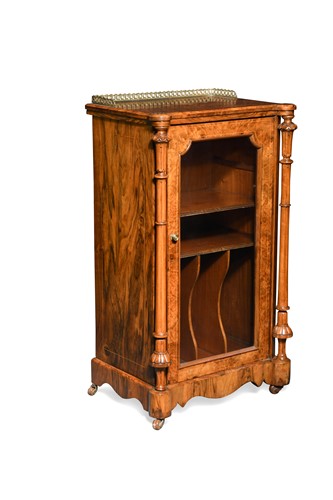 Lot 545 - A Victorian inlaid walnut music cabinet