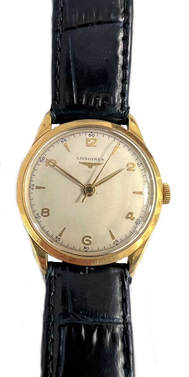 Lot 353 - Longines - A Swiss 18ct gold wristwatch