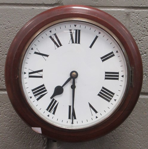 Lot 103 - A single fusee 'GPO' mahogany wall timepiece,...