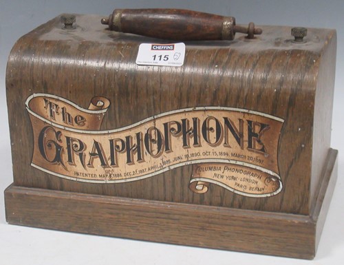 Lot 115 - A Columbia Graphophone cylinder musical box...