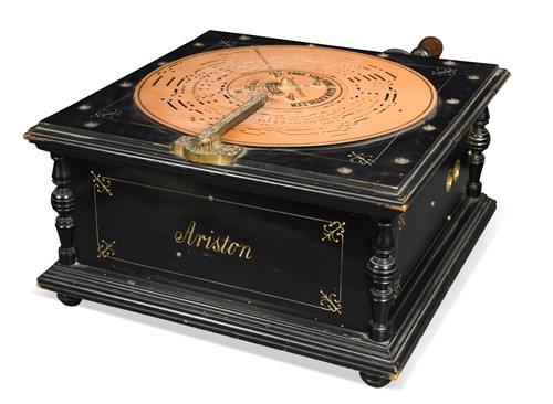 Lot 654 - A German 'Ariston' Table Organette with 66 discs