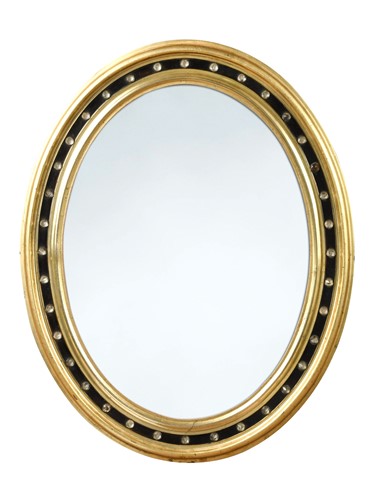 Lot 556 - An Irish oval wall mirror, 19th century