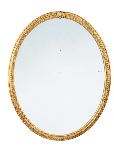 Lot 503 - A large gilt and gesso oval mirror, 19th century