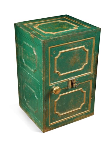 Lot 381 - A Victorian cast iron safe