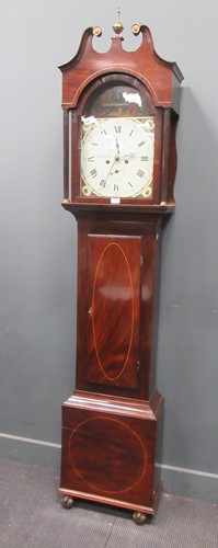 Lot 333 - A 19th century longcase clock with dial...