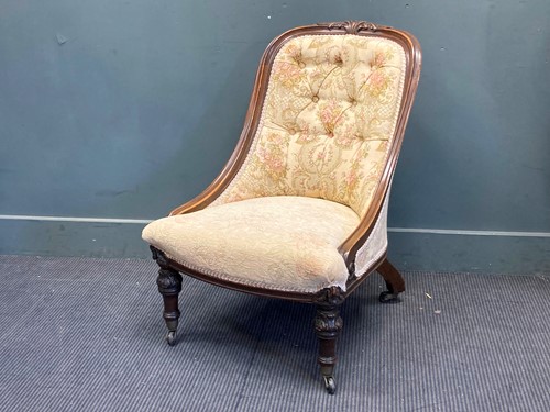 Lot 354 - A Victorian upholstered low easy chair