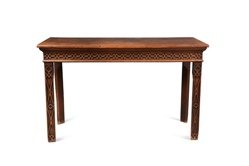 Lot 589 - A Chippendale style mahogany serving table, 19th century