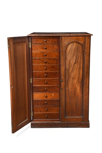 Lot 802 - A Victorian mahogany collector's cabinet