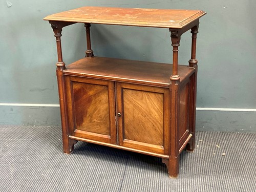 Lot 346 - A Victorian two door small cabinet stamped...