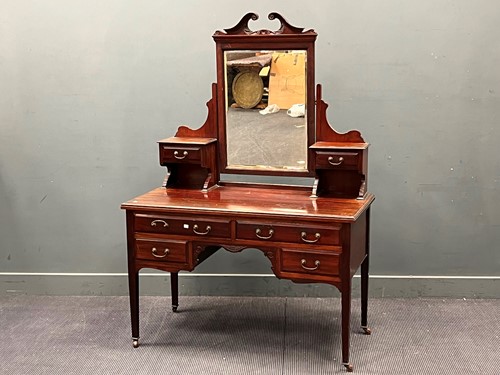 Lot 670 - A late Victorian mahogany dressing table on...