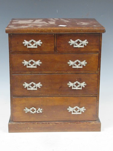 Lot 90 - A miniature chest of drawers, circa 1910, 37 x...