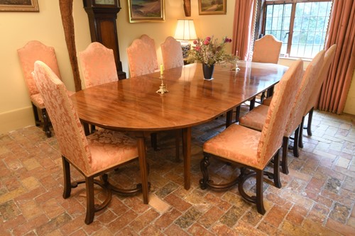Lot 421 - A George III mahogany D-end dining table