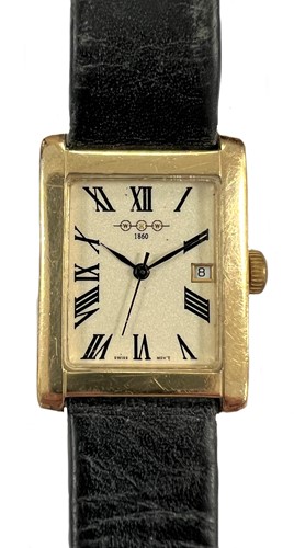 Lot 362 - W.H. Wilmot, Birmingham - A 9ct gold wristwatch