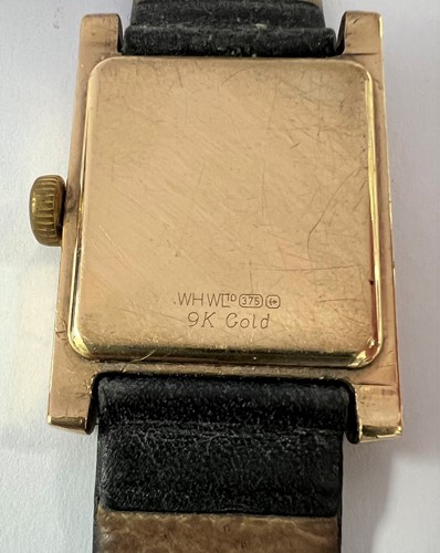 Lot 362 - W.H. Wilmot, Birmingham - A 9ct gold wristwatch