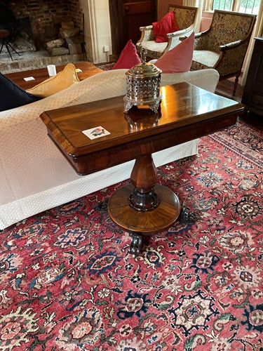 Lot 424 - A late Regency rosewood card table
