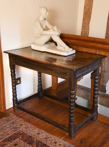 Lot 407 - An oak side table, 17th century
