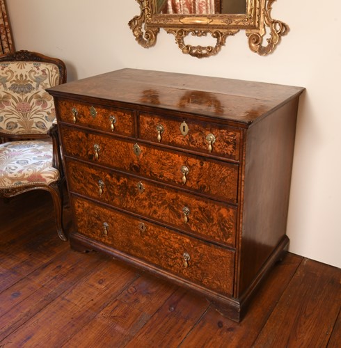 Lot 410 - A mulberry chest, early 18th century