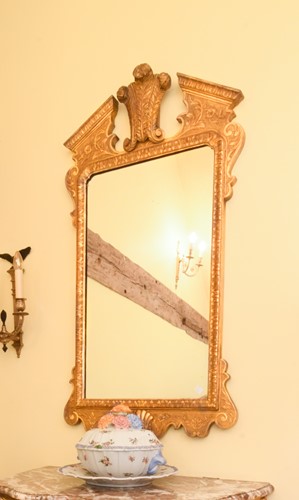Lot 427 - A George I style gilt framed wall mirror, 19th century