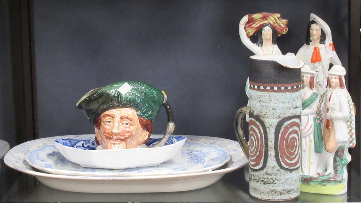 Lot 64 - A pratt ware type dessert service and other...
