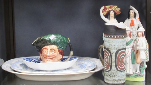 Lot 64 - A pratt ware type dessert service and other...