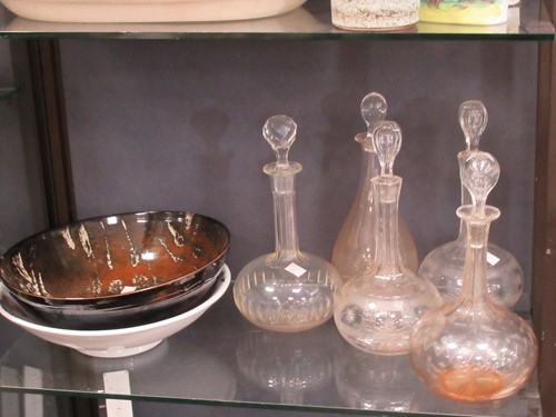 Lot 64 - A pratt ware type dessert service and other...
