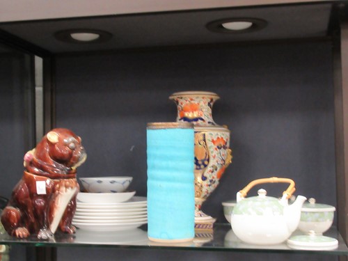 Lot 64 - A pratt ware type dessert service and other...