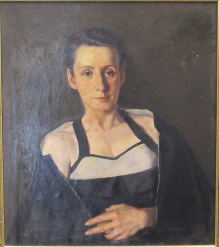 Lot 379 - Edgar Walter 1954, oil portrait of Lily...