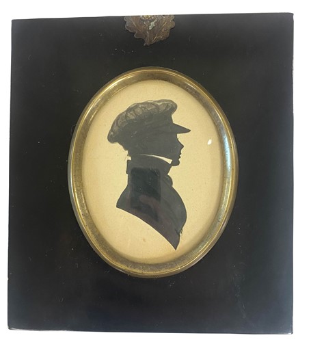 Lot 624 - George Atkinson (c.1785-1851), a pair of oval silhouette portraits