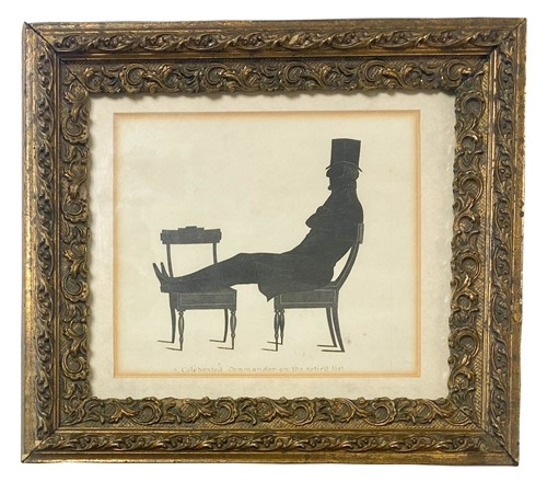 Lot 618 - A group of three silhouettes, 19th century