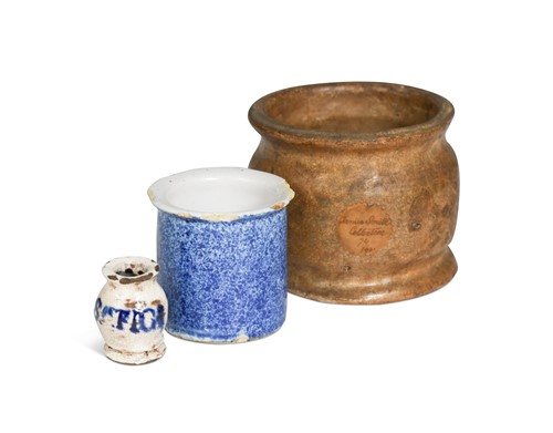 Lot 379 - Three early drug or ointment pots