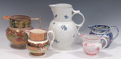 Lot 36 - A large Worcester mask jug and various other...