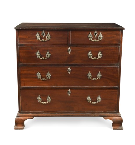 Lot 486 - A mahogany chest of drawers. late 18th century