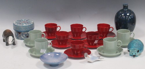 Lot 72 - A small Doulton Titanian ware bowl, a set of...