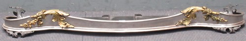 Lot 422 - A French rococo style polished steel fender,...