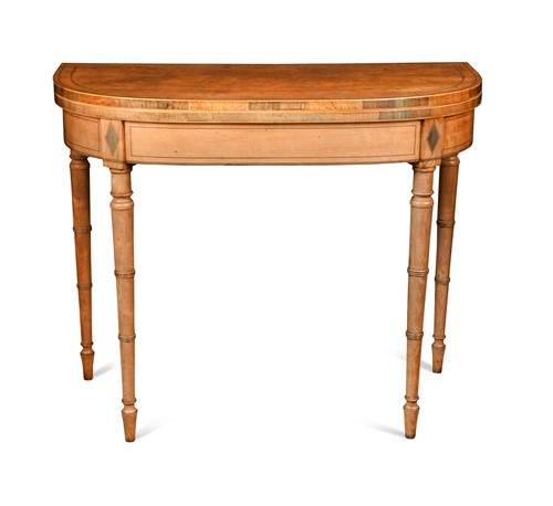 Lot 565 - A George III satinwood card table