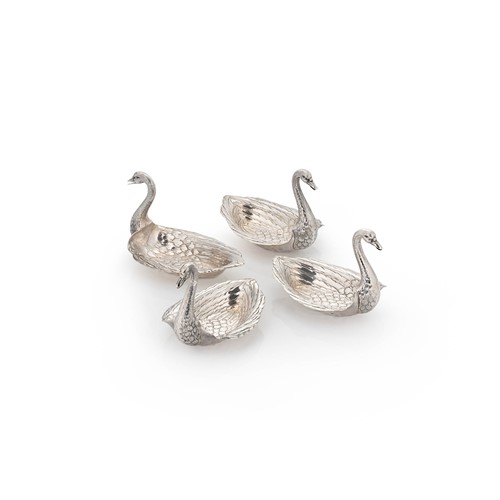 Lot 467 - A set of four early 20th century American metalwares silver novelty nut dishes